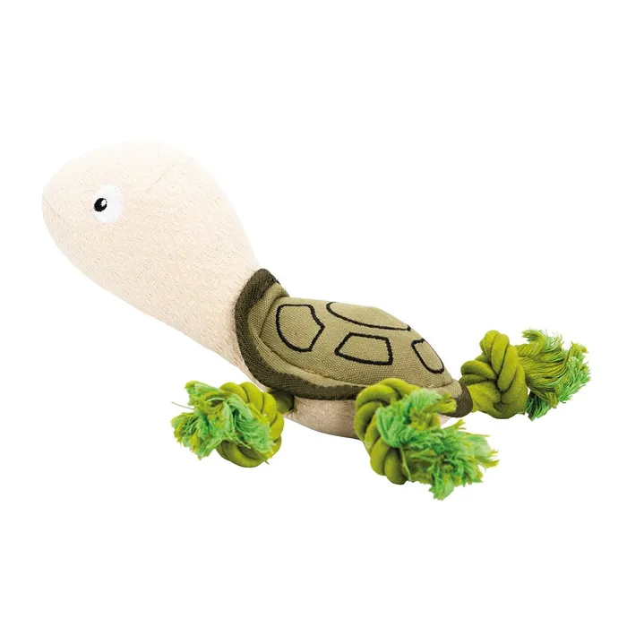 Hauptproduktbild Mořská želva, 30 cm, látková hračka s bavlněnými uzly, HIPHOP DOG, zelená/krémová