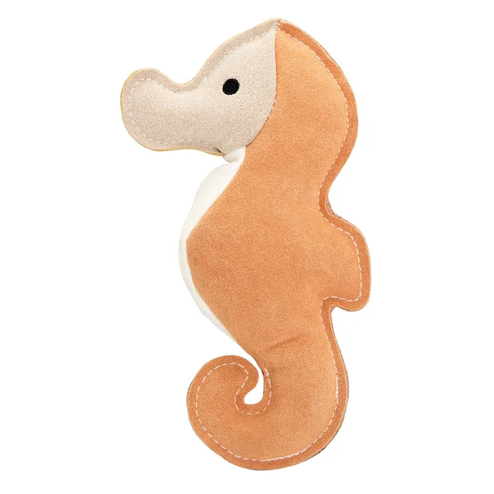 Hauptproduktbild Mořský koník, 23 cm, robustní kožená hračka / aport, HIPHOP DOG, krémová/hořčicová