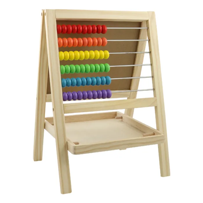 Hauptproduktbild Multifunkční tabule s počítadlem 23,5x33x20 cm - dřevěná 2v1