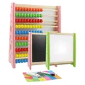 Multifunktionale Tafel mit Theke 25x30x9 cm - Holz 3 in 1 - Mischung aus 2 Farben