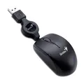 Maus, verkabelt, optisch, klein, USB, GENIUS "Micro Traveler", schwarz