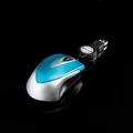 Weiteres Produktbild Maus Go Mini, Silber-Karibikblau, Kabellos, Optisch, Klein, VERBATIM