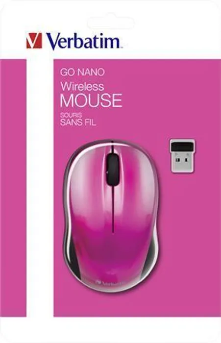 Hauptproduktbild Myš "Go", růžová, bezdrátová, optická, standardní velikost, VERBATIM