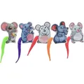 Emotionale Maus mit Katzenminze, farbiger Schwanz, 7,5 cm, Stoff, 5 Typen