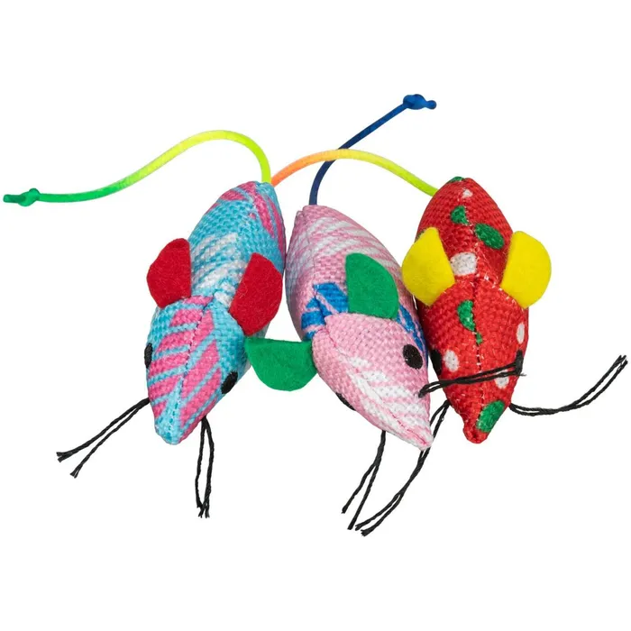 Hauptproduktbild Myška tkaná s catnipem, 7 cm, různé barvy