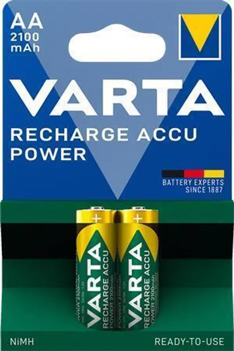 Hauptproduktbild Nabíjecí baterie, AA (tužková), 2x2100 mAh, přednabité, VARTA "Longlife Accu"