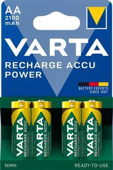 Hauptproduktbild Nabíjecí baterie, AA (tužková), 4x2100 mAh, přednabité, VARTA "Longlife Accu"
