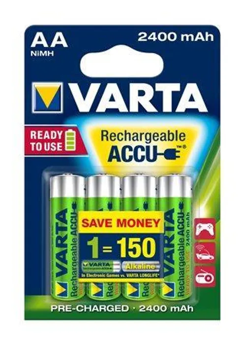 Hauptproduktbild Nabíjecí baterie,  AA (tužková), 4x2500 mAh, přednabité, VARTA "Power Accu"
