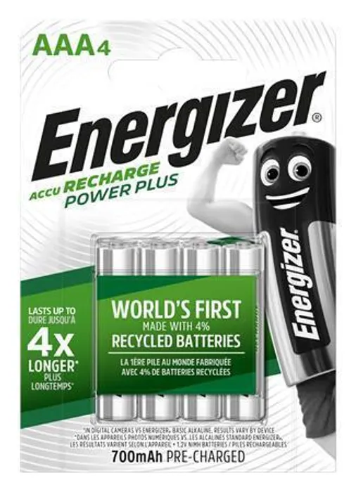 Hauptproduktbild Nabíjecí baterie, AAA, 4x700 mAh, ENERGIZER "Power Plus"
