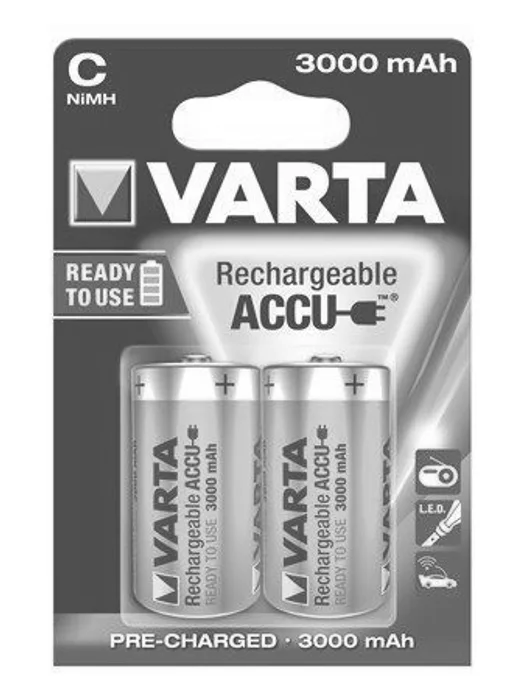 Hauptproduktbild Nabíjecí baterie, C (malý monočlánek), 2x3000 mAh, přednabité, VARTA "Power Accu"