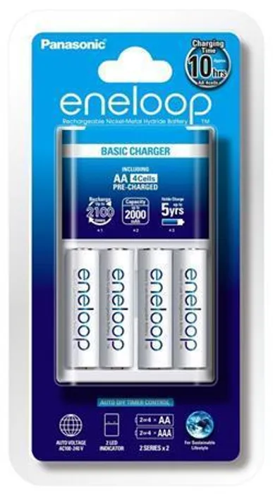 Hauptproduktbild Nabíječka baterií, AAA, + 4xAAA, časovač, PANASONIC "Eneloop"
