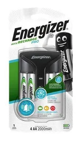 Ladegerät, AA/AAA, 4x2000 mAh AA (vorgeladen), Display, ENERGIZER Pro