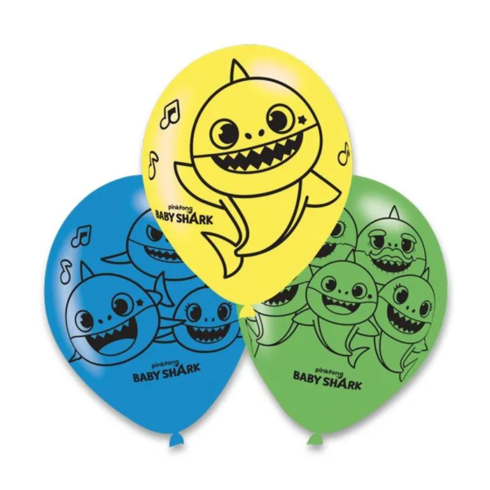 Hauptproduktbild Nafukovací balónky Baby Shark mix barev a motivů, [6 ks]