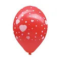 Weiteres Produktbild Luftballon Herzen weiß/rot durchmesser 30cm `L` [100 St.]