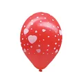 Weiteres Produktbild Luftballon Herzen weiß/rot durchmesser 30cm `L` [5 St.]