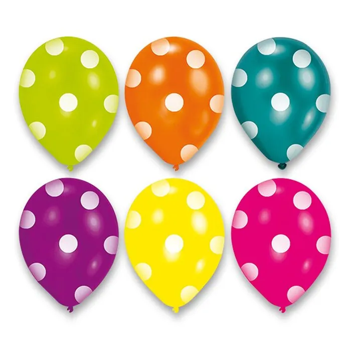 Hauptproduktbild Nafukovací balónky Dots, mix barev [6 ks]