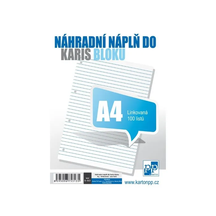 Hauptproduktbild Náhradní náplň do KARIS A4 100 listů, linka