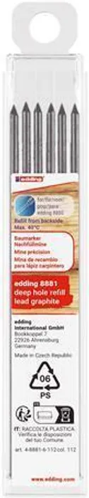 Hauptproduktbild Náhradní náplň k technické tužce pro značení otvorů "8881", grafitová, 2,8 mm, EDDING 7110042000