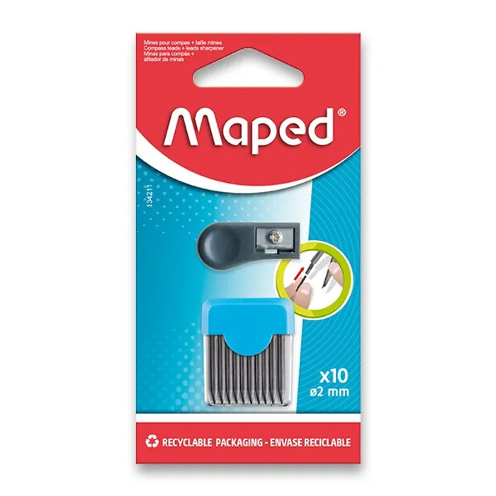 Hauptproduktbild Náhradní tuhy do kružítka Maped s ořezávátkem 10 ks