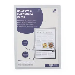Selbstklebende Magnettasche A3 silber