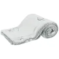 NANDO Fleecedecke mit hohem Flor – hellgrau 75 x 50 cm