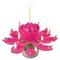 Geburtstagskerze mit Melodie, rosa [1 Stk]