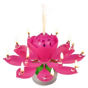Geburtstagskerze mit Melodie, rosa [1 Stk]
