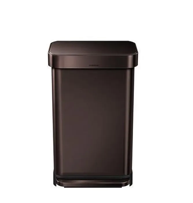 Hauptproduktbild Nášlapný odpakový koš, tmavá bronz, 45 l, nerez, SIMPLEHUMAN