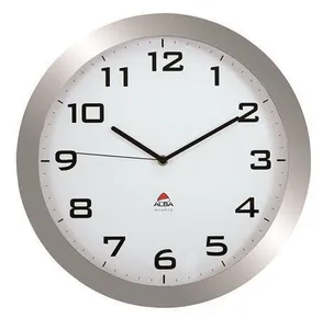 Wanduhr Horissimo, 38 cm, ALBA, silber