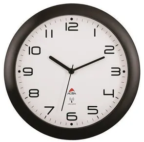 Wanduhr Hornewrc, Funk, 30 cm, ALBA, schwarz