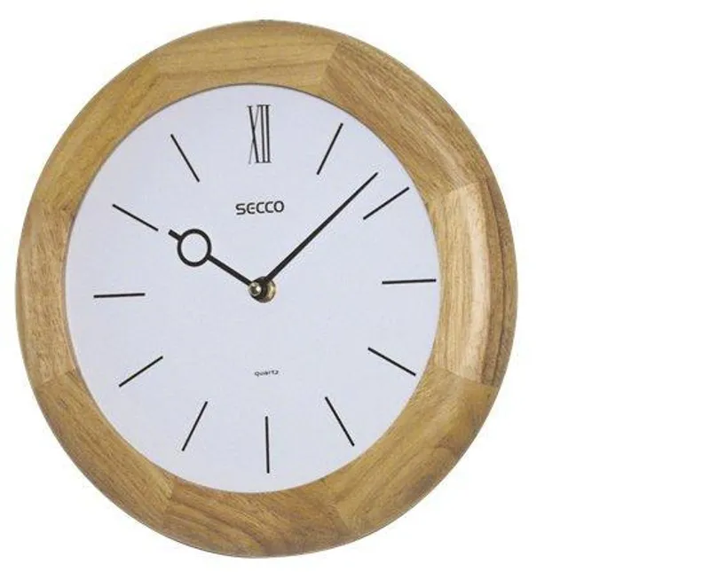 Hauptproduktbild Nástěnné hodiny, přírodní, dřevěný rám, 28 cm, bez číslic, SECCO