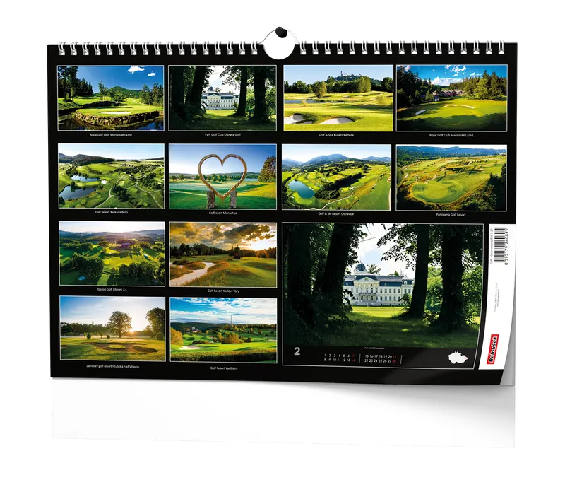 Hauptproduktbild Nástěnný kalendář - Golf - české resorty