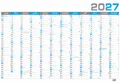 Wandkalender B1 - Blau