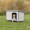 Weiteres Produktbild Natura Hundehütte mit Flachdach M-L 104 x 72 x 68 cm, grau