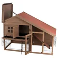 Natura Holzhaus mit Gehege für Kaninchen 151x107x80 cm
