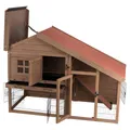 Natura Holzhaus mit Gehege für Kaninchen 151x107x80 cm