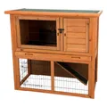 NATURA Kaninchenstall mit Auslauf 104 x 97 x 52 cm, braun