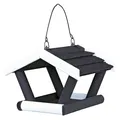 Weiteres Produktbild NATURA Outdoor-Futterspender offen, schwarz und weiß 17x19x14 cm