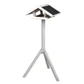 Weiteres Produktbild NATURA Outdoor-Futterstation mit Baldachin, auf Stativ 1,15 m, 65 x 46 cm, Kiefernholz, grau/b