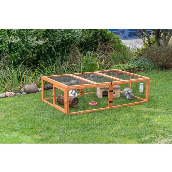 Hauptproduktbild NATURA venkovní výběh s krytem, 174 x 48 x 109 cm, dřevo, hnědá
