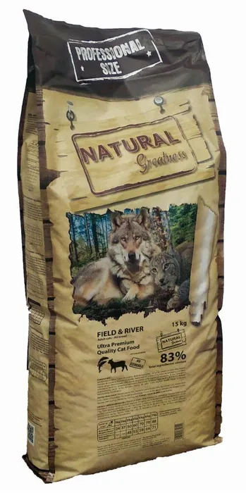 Hauptproduktbild Natural Greatness Field,River Cat Recipe /losos,jehně 15 kg