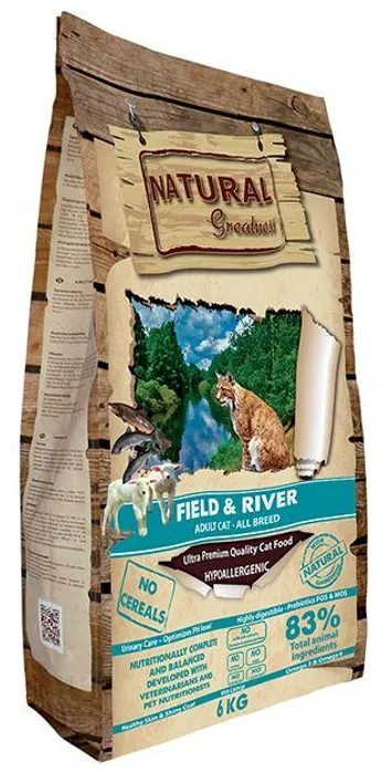 Hauptproduktbild Natural Greatness Field,River Cat Recipe /losos,jehně 2 kg