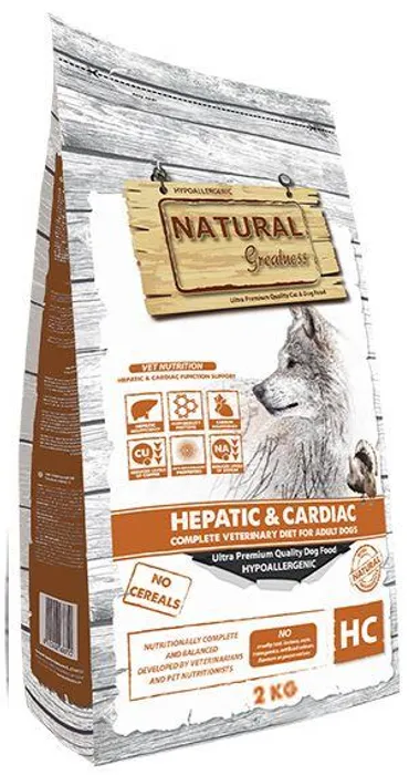 Hauptproduktbild Natural Greatness HEPATIC-CARDIAC veterinární dieta pro psy 2 kg