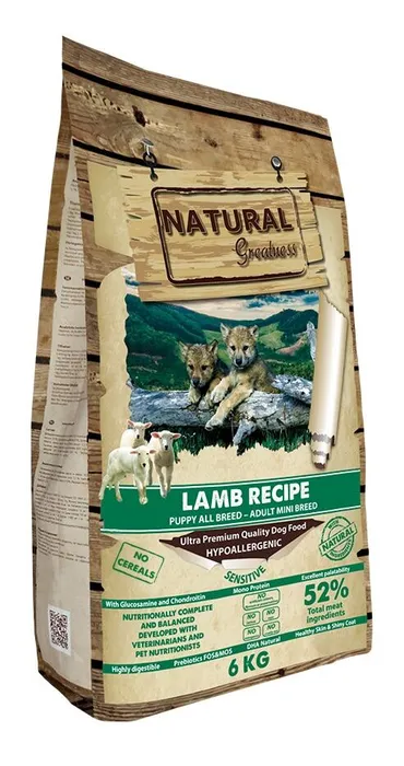 Hauptproduktbild Natural Greatness Lamb Recipe Sensitive Starter Puppy & Adult Mini 6 kg