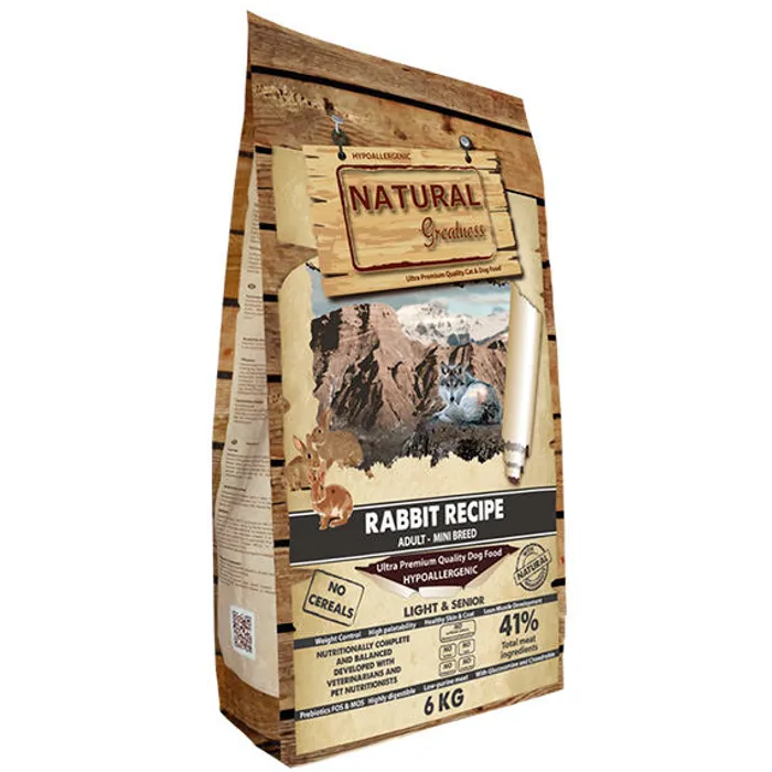 Hauptproduktbild Natural Greatness Rabbit Recipe Mini Adult & Senior & Light /králík/6 kg