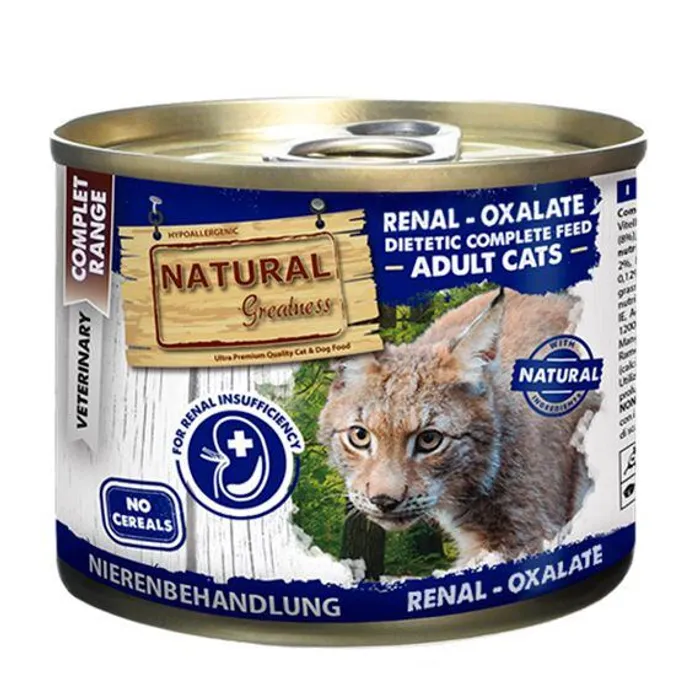 Hauptproduktbild Natural Greatness RENAL-OXALATE veterinární dieta, konzerva pro kočky 200g