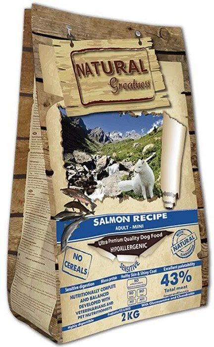 Hauptproduktbild Natural Greatness Salmon Recipe Mini Sensitive /losos 2 kg