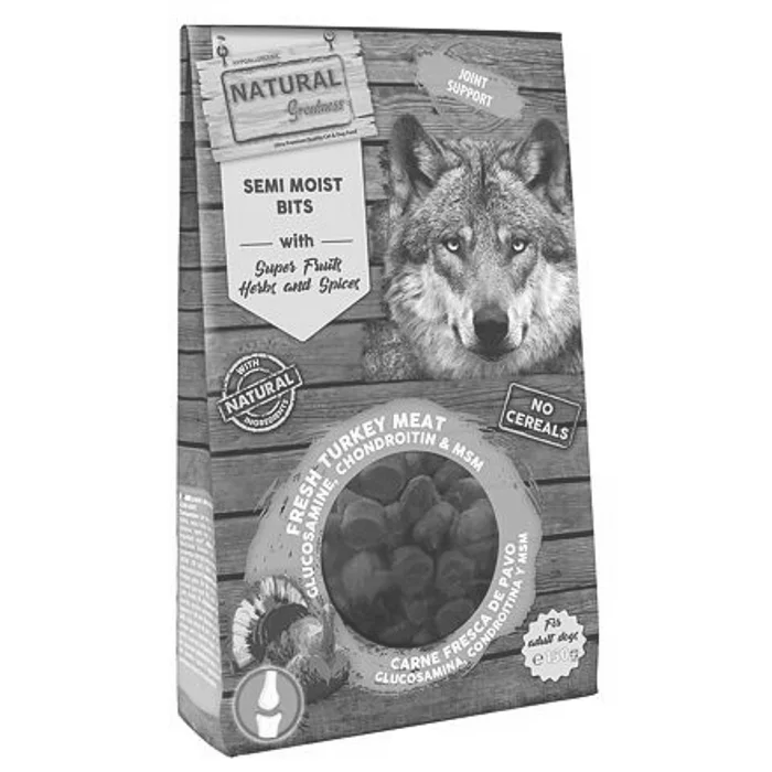 Hauptproduktbild Natural Greatness SEMI-MOIST BITS JOINT SUPPORT poloměkký pamlsek pro psy 150 g