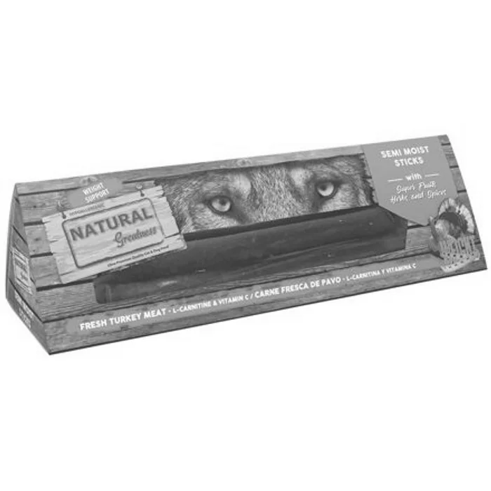Hauptproduktbild Natural Greatness SEMI-MOIST STICKS WEIGHT SUPPORT poloměkké tyčky pro psy 150 g
