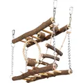 Natural Living Doppelbrücke aus Holz für Mäuse, Hamster 27 x 17 x 7 cm